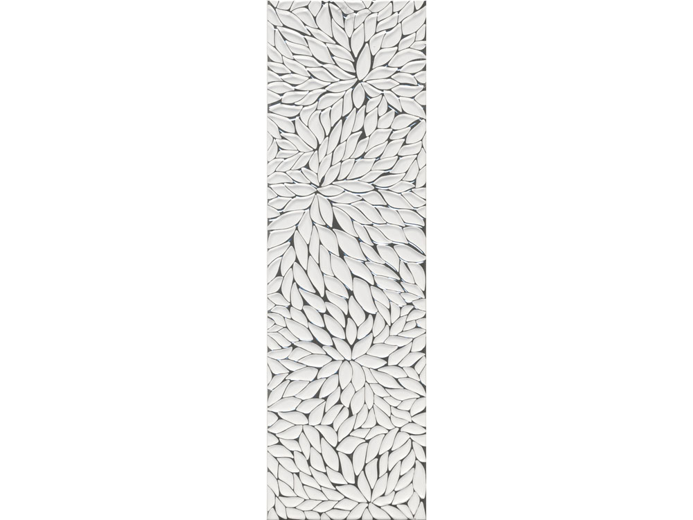 Çanakkale Seramik Dek-6049R Shiro Flower Beyaz Platin Mat Dekor Rektifiyeli X 33x110 R Hemen Al