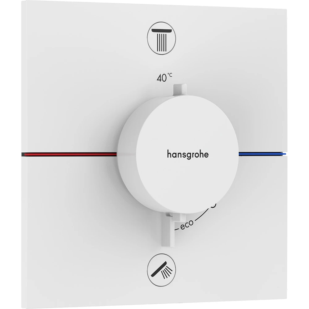 Hansgrohe ShowerSelect Comfort E Satin Beyaz 2 Çıkış İçin Ankastre Termostatik Banyo Bataryası 15572700 Hemen Al
