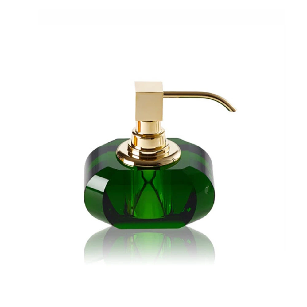 Decor Walther Kristall Mat Altın-Yeşil Tezgah Üstü Sıvı Sabunluk Hemen Al