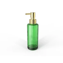 Decor Walther Porter Tezgah Üstü Yeşil Cam-Altın Sıvı Sabunluk Hemen Al