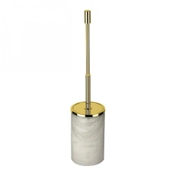 Windisch Alabaster Doğaltaş-Altın Teleskobik Yerden Tuvalet Fırçalık Hemen Al