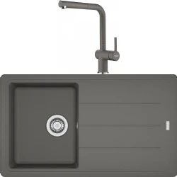 Franke Basis Bfg 611-86 Granit Eviye + Active Plus Doccia 2.0 Armatür (Stone Grey) Hemen Al