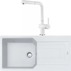Franke Urban Ubg 611-100 Granit Eviye + Active Plus Doccia 2.0 Armatür (Bianco) Hemen Al