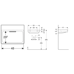 Geberit ONE CleanDrain 50x41 Cm Lavabo - 505.018.00.1 Hemen Al
