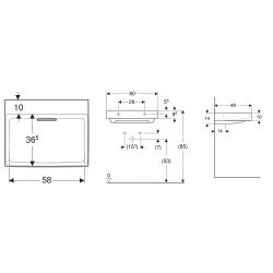 Geberit One 60x48 Cm Lavabo - 505.033.00.1 Hemen Al