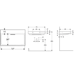 Geberit One 75x48 Cm Lavabo - 505.035.00.1 Hemen Al