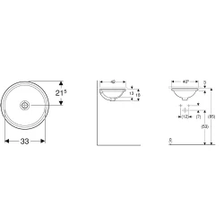 Geberit VariForm 42 Cm Yuvarlak Tezgahaltı Lavabo - 500.746.01.2 Hemen Al