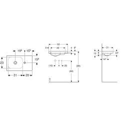 Geberit iCon 53x31 Cm Mat Beyaz Etajerli Lavabo - 501.832.JT.1 Hemen Al