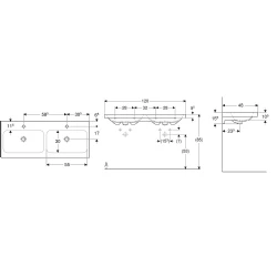 Geberit iCon Light 120x48 Cm İki Hazneli Lavabo - 501.838.00.5 Hemen Al