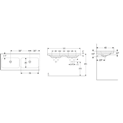 Geberit iCon Light 120x48 Cm İki Hazneli Lavabo - 501.838.00.7 Hemen Al
