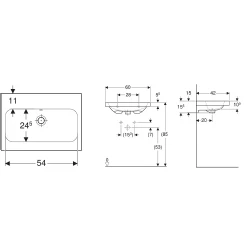 Geberit iCon Light 60x42 Cm Çıkıntılı Lavabo - 501.841.00.3 Hemen Al