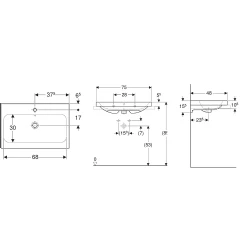 Geberit iCon Light 75x48 Cm Çanak Lavabo - 501.848.JT.1 Hemen Al