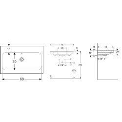 Geberit iCon Light 75x48 Cm Lavabo - 501.835.00.3 Hemen Al