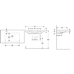 Geberit iCon Light 90x48 Cm Etajerli Lavabo - 501.840.00.7 Hemen Al