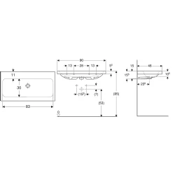 Geberit iCon Light 90x48 Cm Lavabo - 501.837.00.1 Hemen Al