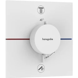 Hansgrohe ShowerSelect Comfort E Satin Beyaz 2 Çıkış İçin Ankastre Termostatik Banyo Bataryası 15572700 Hemen Al
