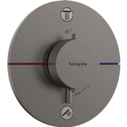 Hansgrohe ShowerSelect Comfort S Mat Siyah Krom 2 Çıkış İçin Ankastre Termostatik Banyo Bataryası 15556340 Hemen Al