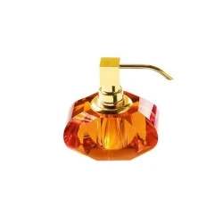 Decor Walther Kristall Mat Altın-Amber Tezgah Üstü Sıvı Sabunluk Hemen Al