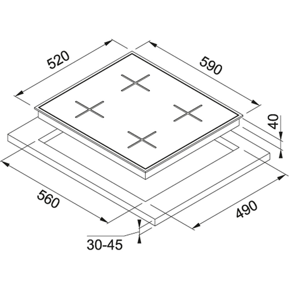 Franke Smart Linear Square FHNS 604 4G BK C Siyah Cam Ocak Hemen Al