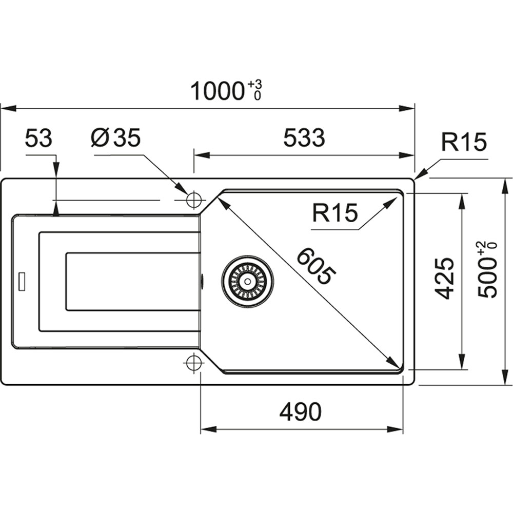 Franke Urban Ubg 611-100 Oyster Tek Gözlü Damlalıklı Granit Eviye Hemen Al