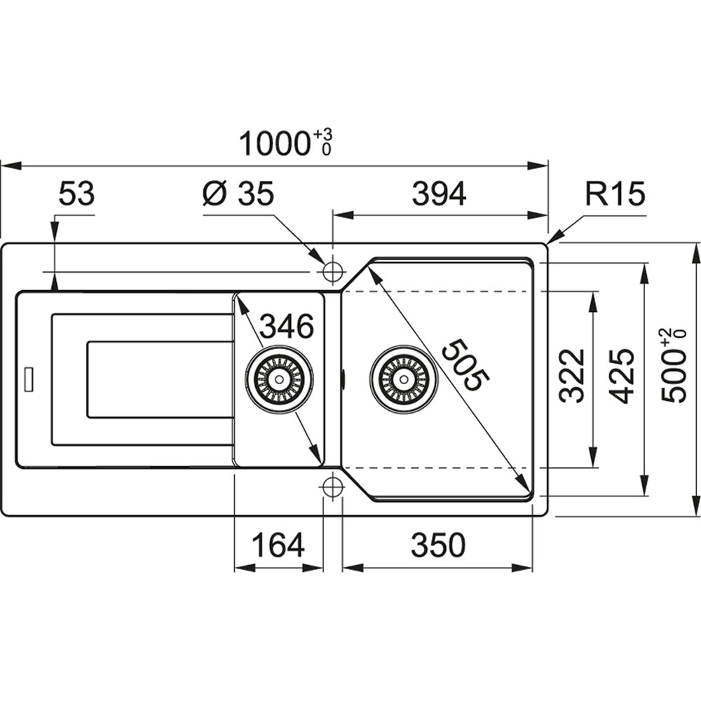 Franke Urban Ubg 651-100 Oyster 1.5 Gözlü Damlalıklı Granit Eviye Hemen Al