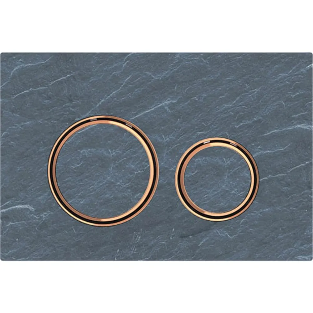 Geberit Kumanda Kapağı Sigma21 - Çift Basmalı Arduvaz / Bronz