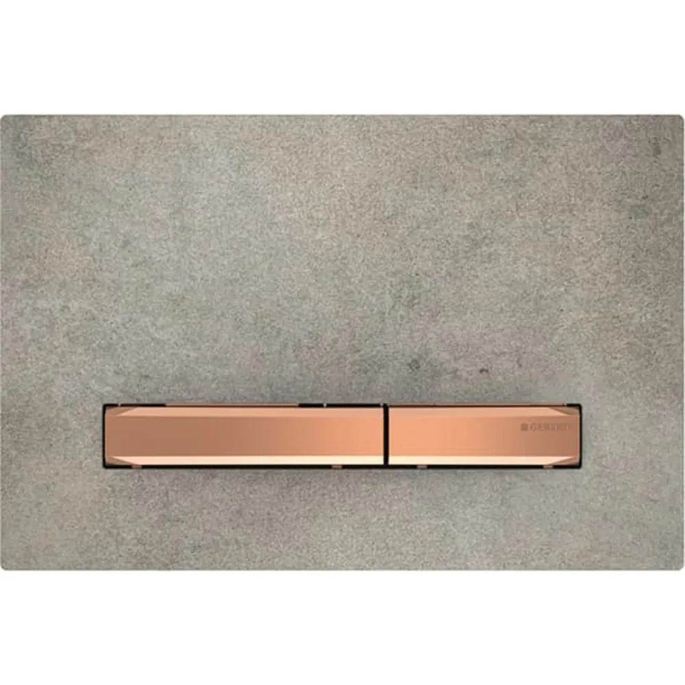 Geberit Kumanda Kapağı Sigma50 - Çift Basmalı Beton / Bronz