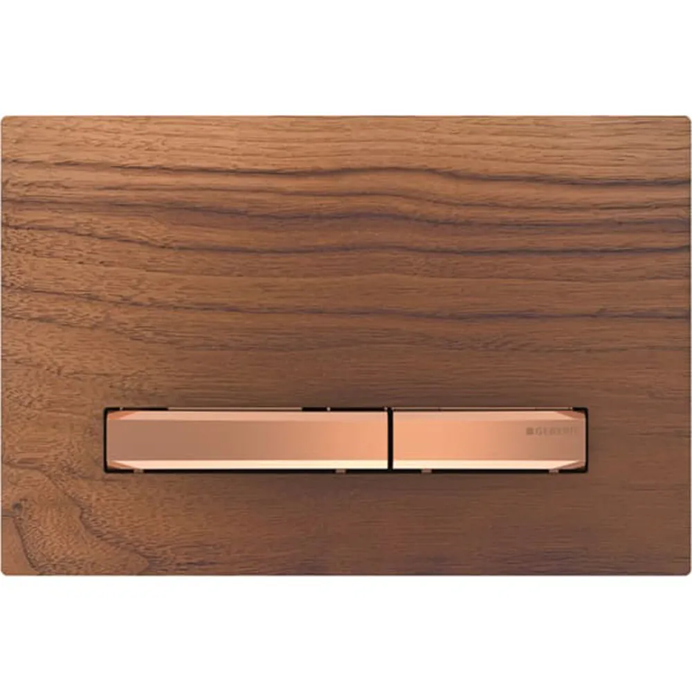 Geberit Kumanda Kapağı Sigma50 - Çift Basmalı Ahşap / Bronz