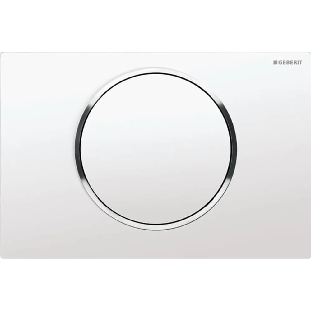 Geberit Kumanda Kapağı Sigma10 - Tek Basmalı Beyaz / Parlak / Beyaz