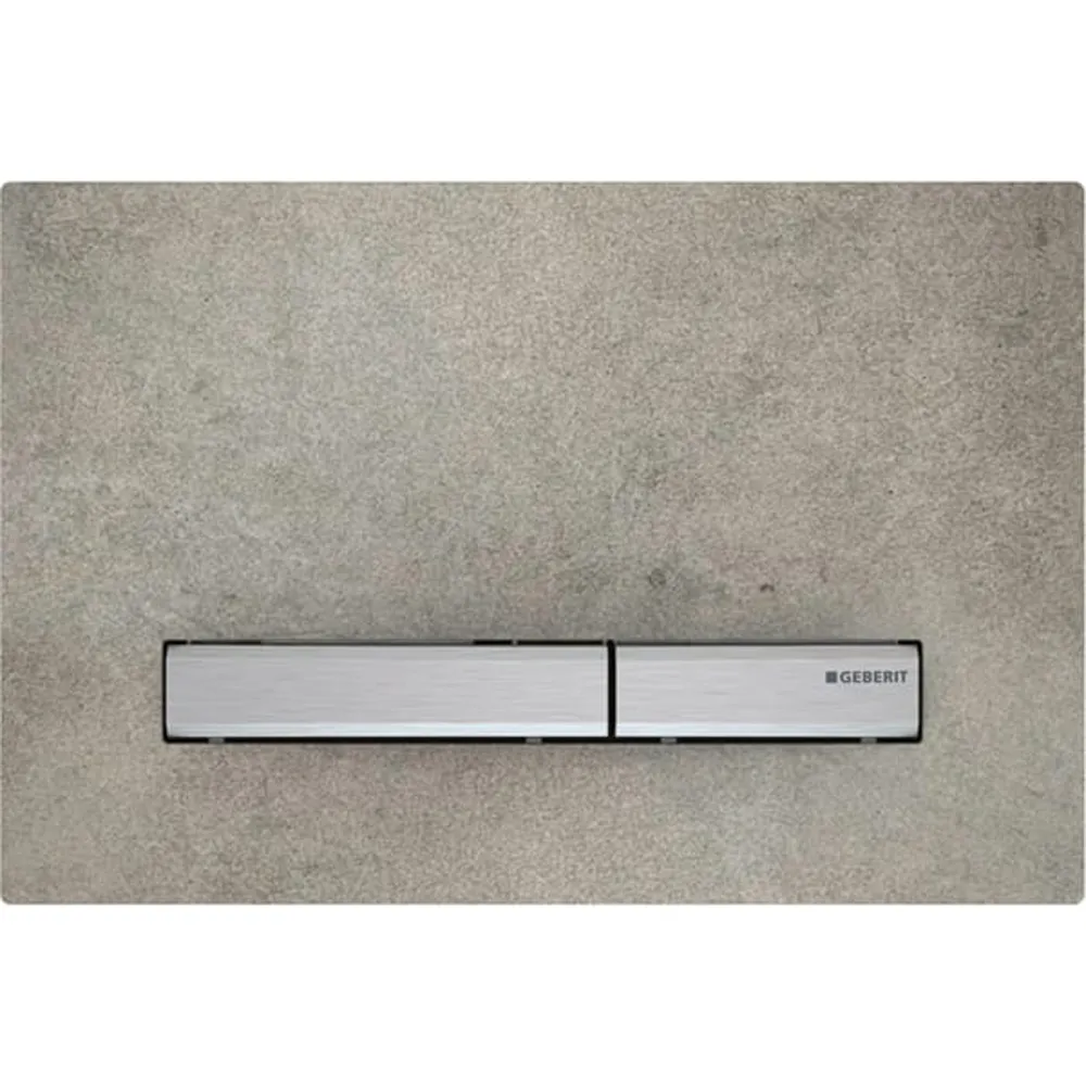Geberit Kumanda Kapağı Sigma50 - Çift Basmalı Beton / Krom