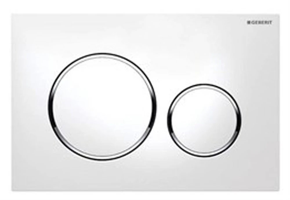 Geberit Kumanda Kapağı Sigma20 - Çift Basmalı Beyaz / Parlak / Beyaz