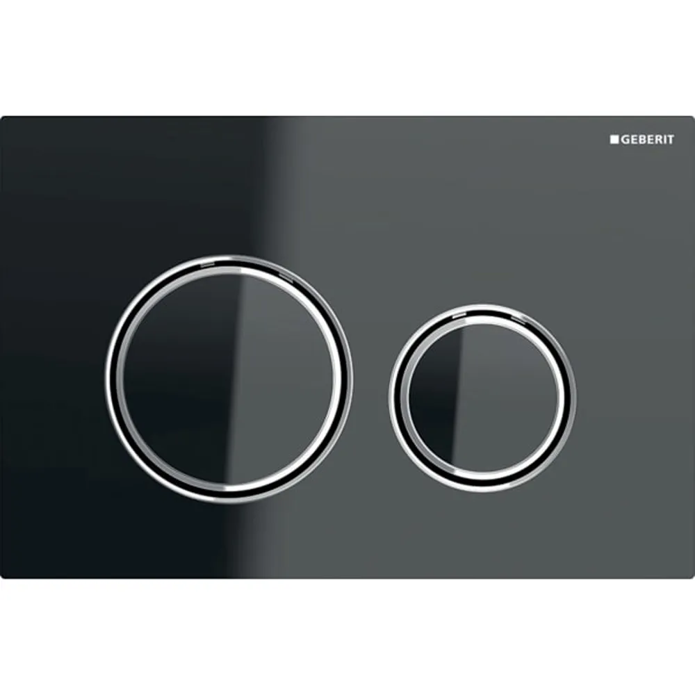 Geberit Kumanda Kapağı Sigma21 - Çift Basmalı Antrasit Cam / Krom