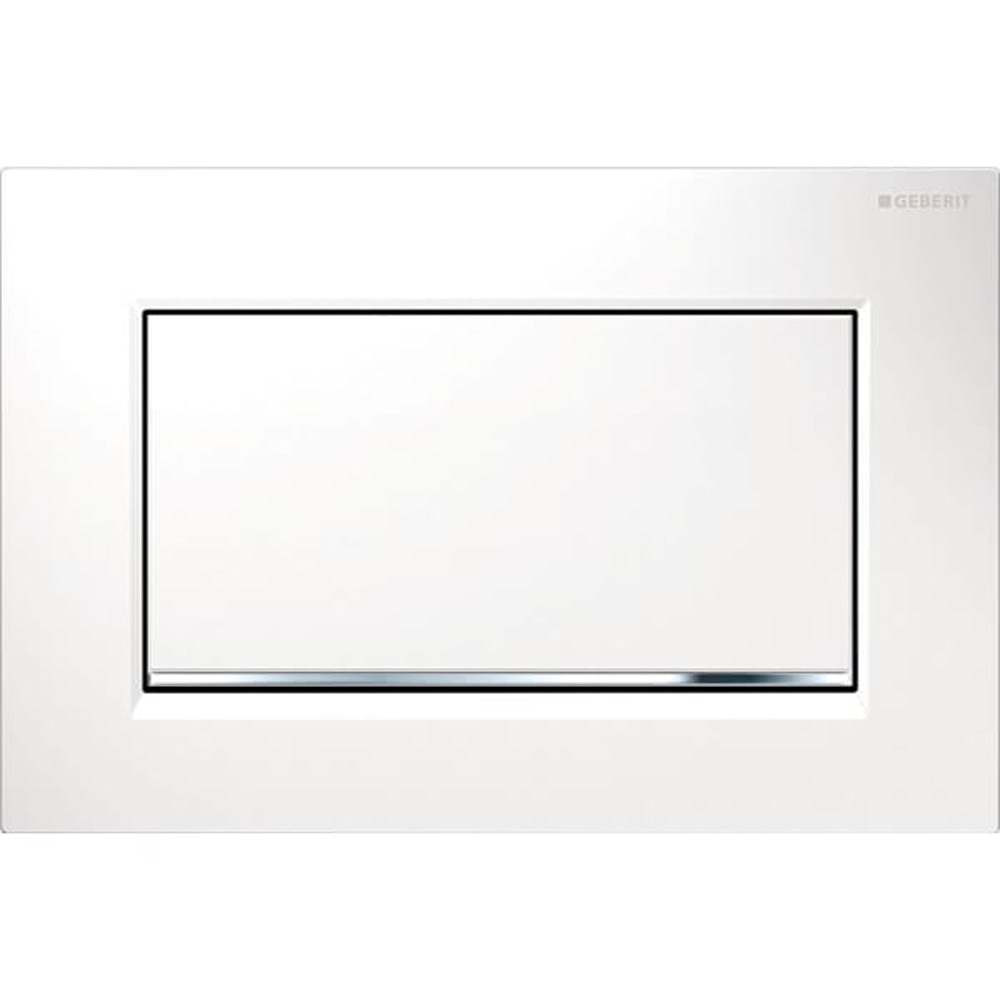 Geberit Kumanda Kapağı Sigma30 - Tek Basmalı Beyaz / Parlak / Beyaz Hemen Al
