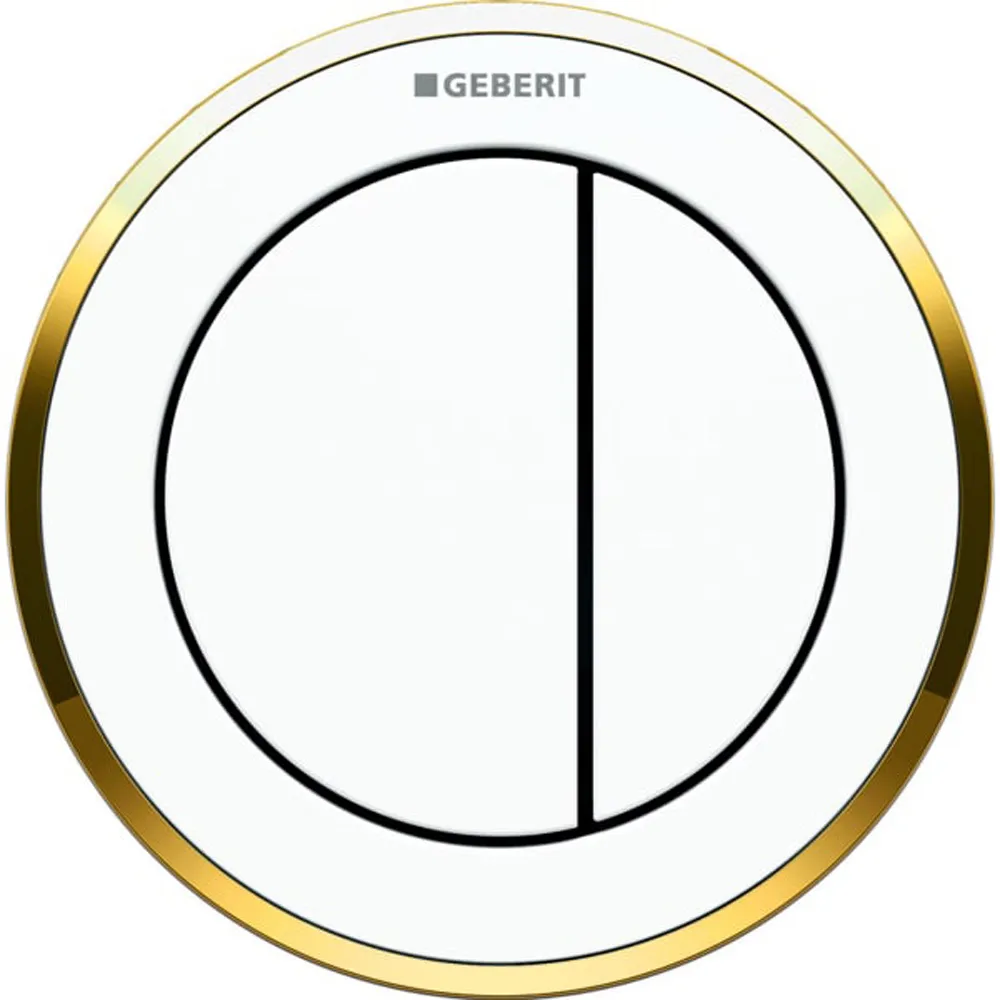 Geberit Type 10 - 12 Cm - Çift Basmalı - Mobilya Tipi Beyaz / Altın / Beyaz