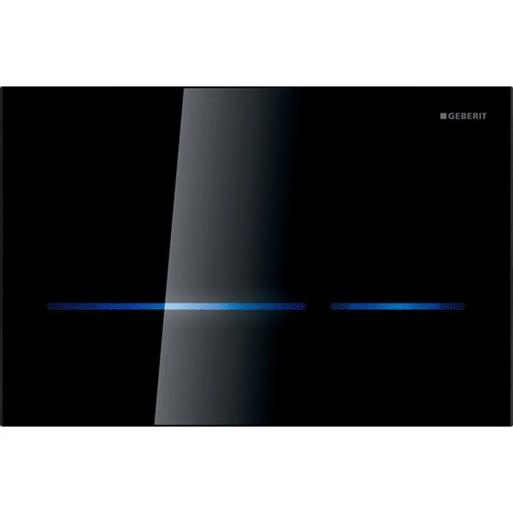 Geberit Sigma 80-12 Cm Gömme Rezervuar İçin Siyah Cam Kumanda Kapağı
