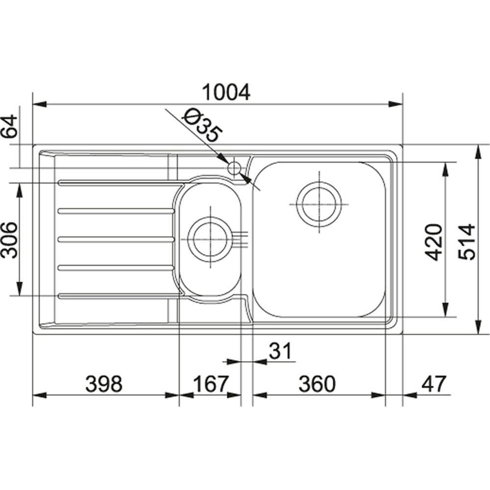 Franke Neptun Slimtop Nex 251 1.5 Gözlü Sol Damlalıklı Çelik Evye Hemen Al