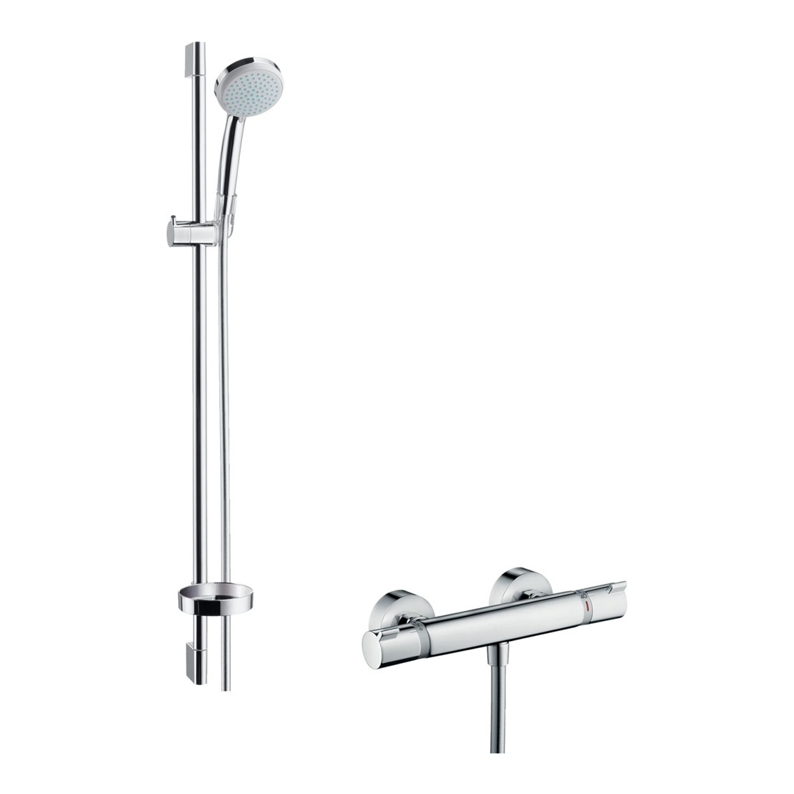 Hansgrohe Croma100 Vario Krom Ecostat Comfort Termostat Batrayalı 90cm Duş Seti Hemen Al