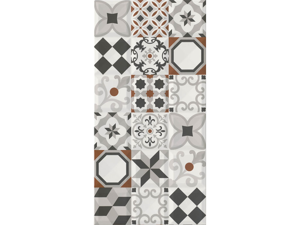Çanakkale Seramik Rp-8391 Aria Siyah Kırmızı Klasik X 30X60 Hemen Al