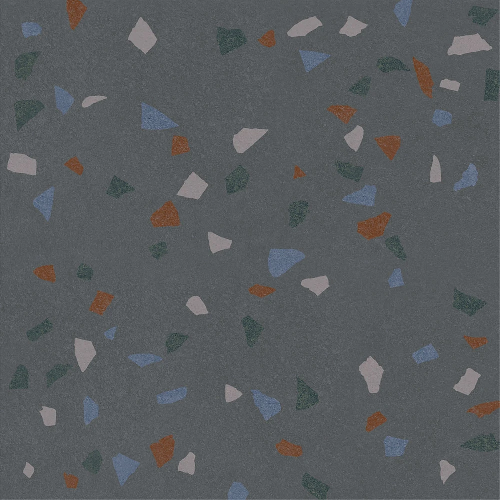 Kalebodur Gs-N8747R Terrazzo Macro Koyu Gri Rektifiyeli T 60x60 R Hemen Al