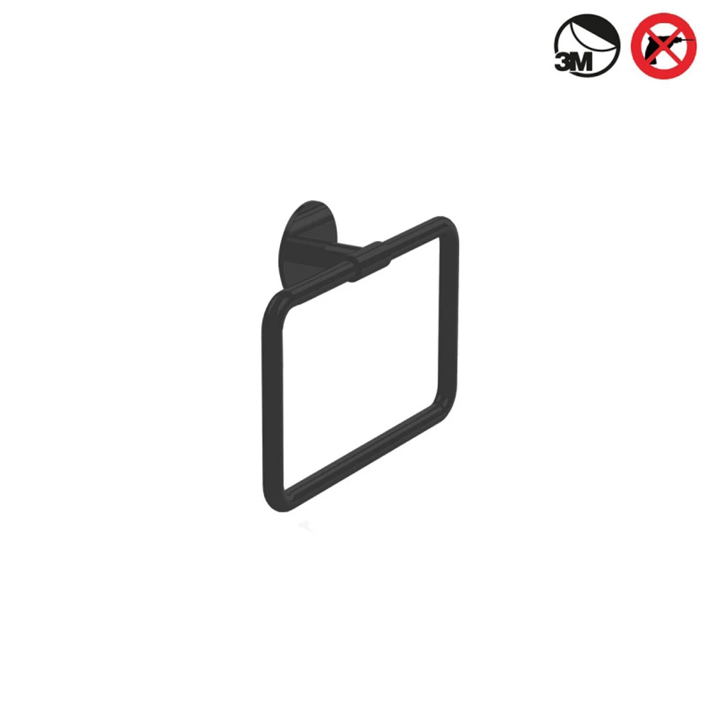 Decor Walther Basic 21 Cm Mat Siyah Yapışkanlı Halka Havluluk Hemen Al