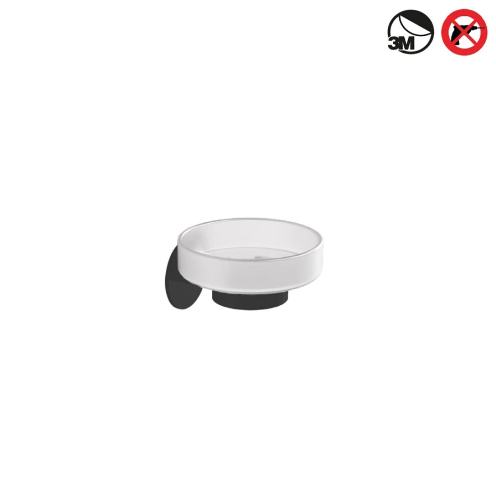 Decor Walther Basic Mat Siyah Yapışkanlı Sabunluk Hemen Al