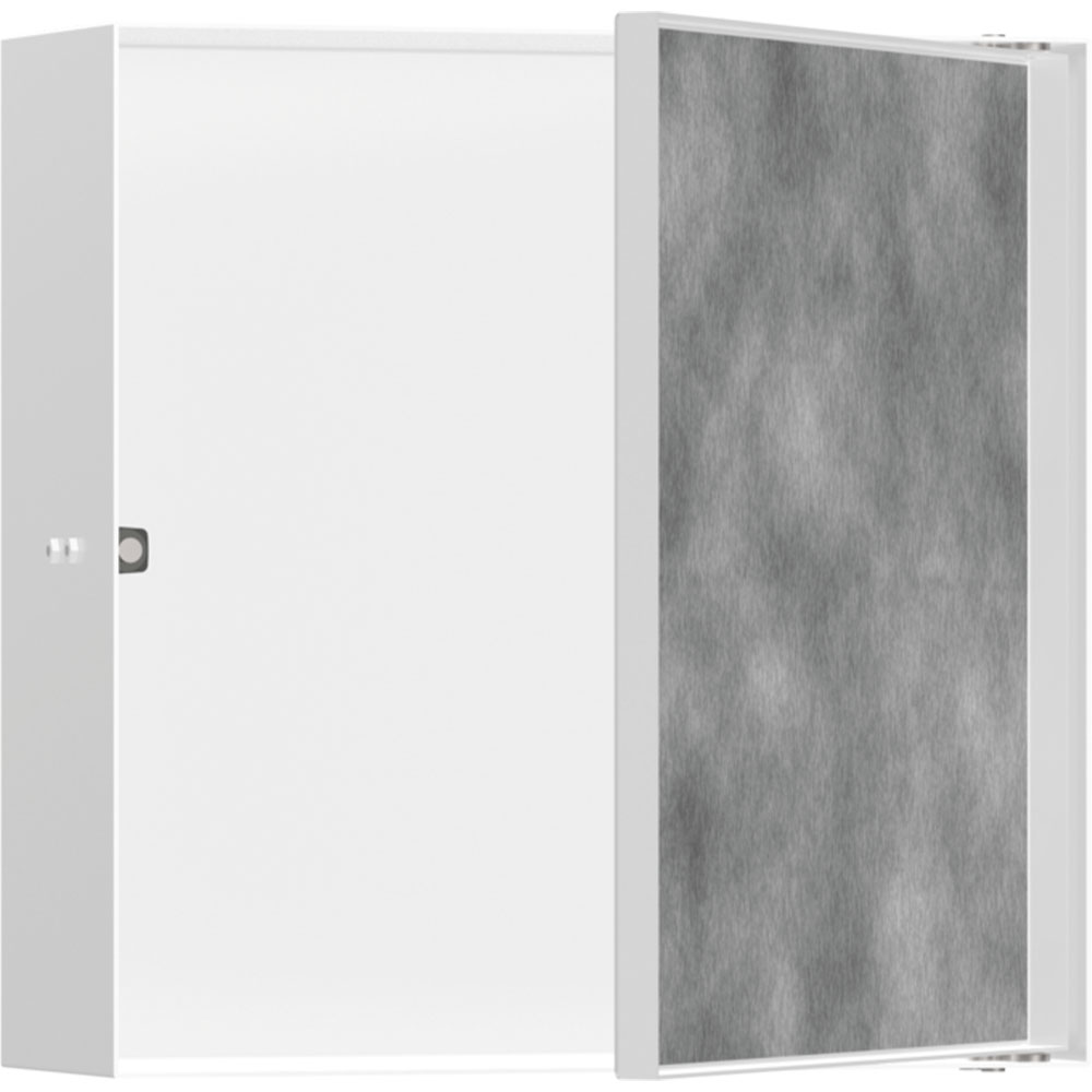 Hansgrohe XtraStoris Rock 30x30x10 Cm Satin Beyaz Seramik Kaplanabilir Kapaklı Duvar Nişi Hemen Al