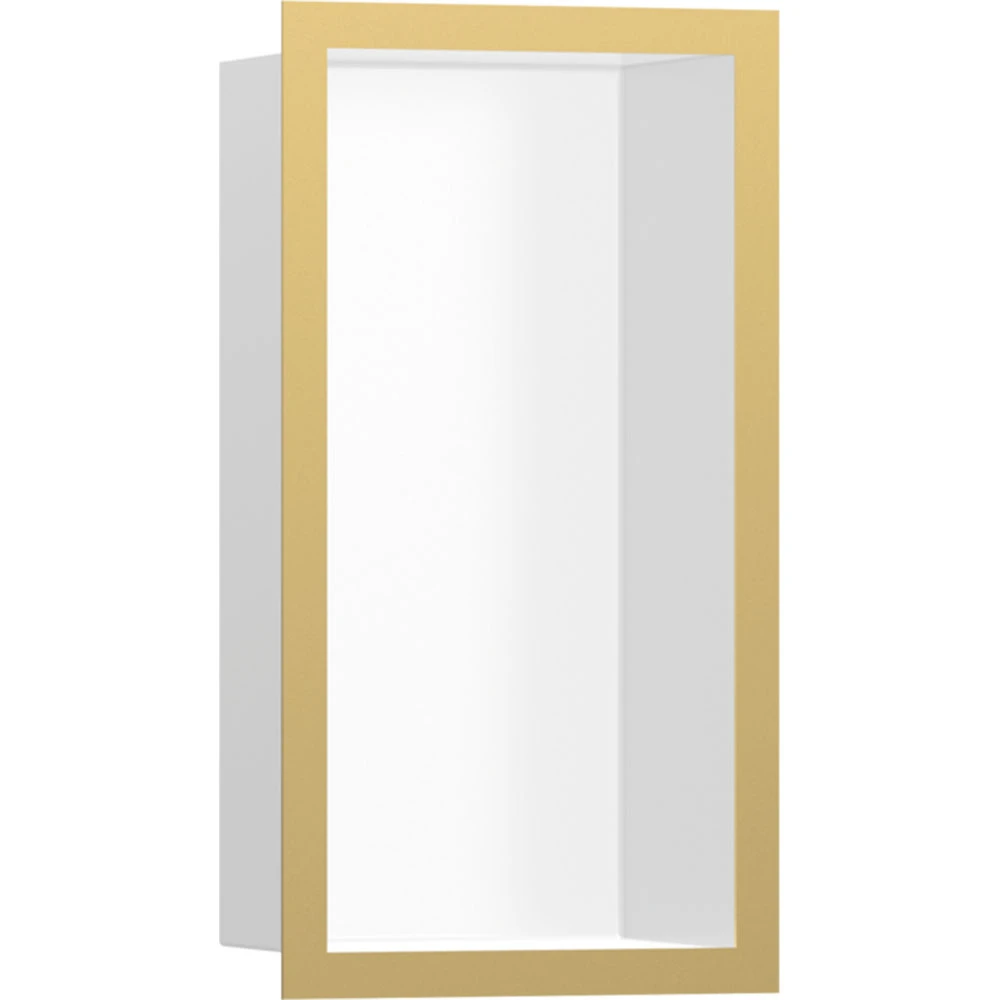 Hansgrohe XtraStoris Individual 30x15x10 Cm Parlak Altın Çerçeveli Mat Beyaz Duvar Nişi Hemen Al