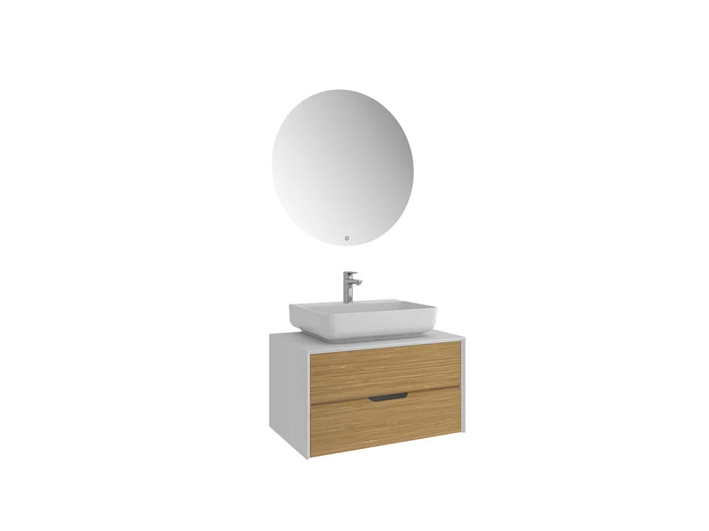 Kale Zero 2.0 80 Cm Beyaz-Meşe Banyo Dolabı Takımı 610100201077 Hemen Al