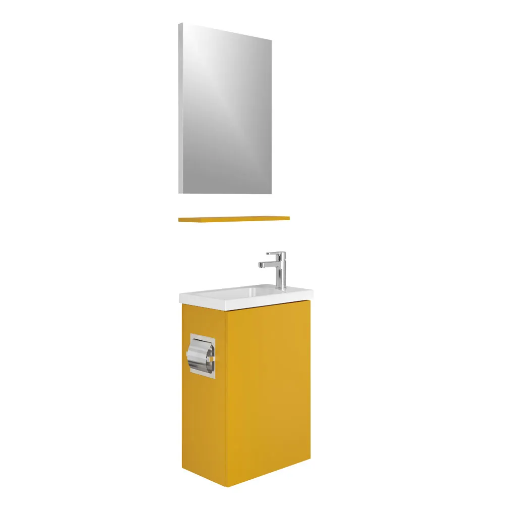 Kale Minimalist 50 Cm Hardal Banyo Dolabı Takımı Hemen Al