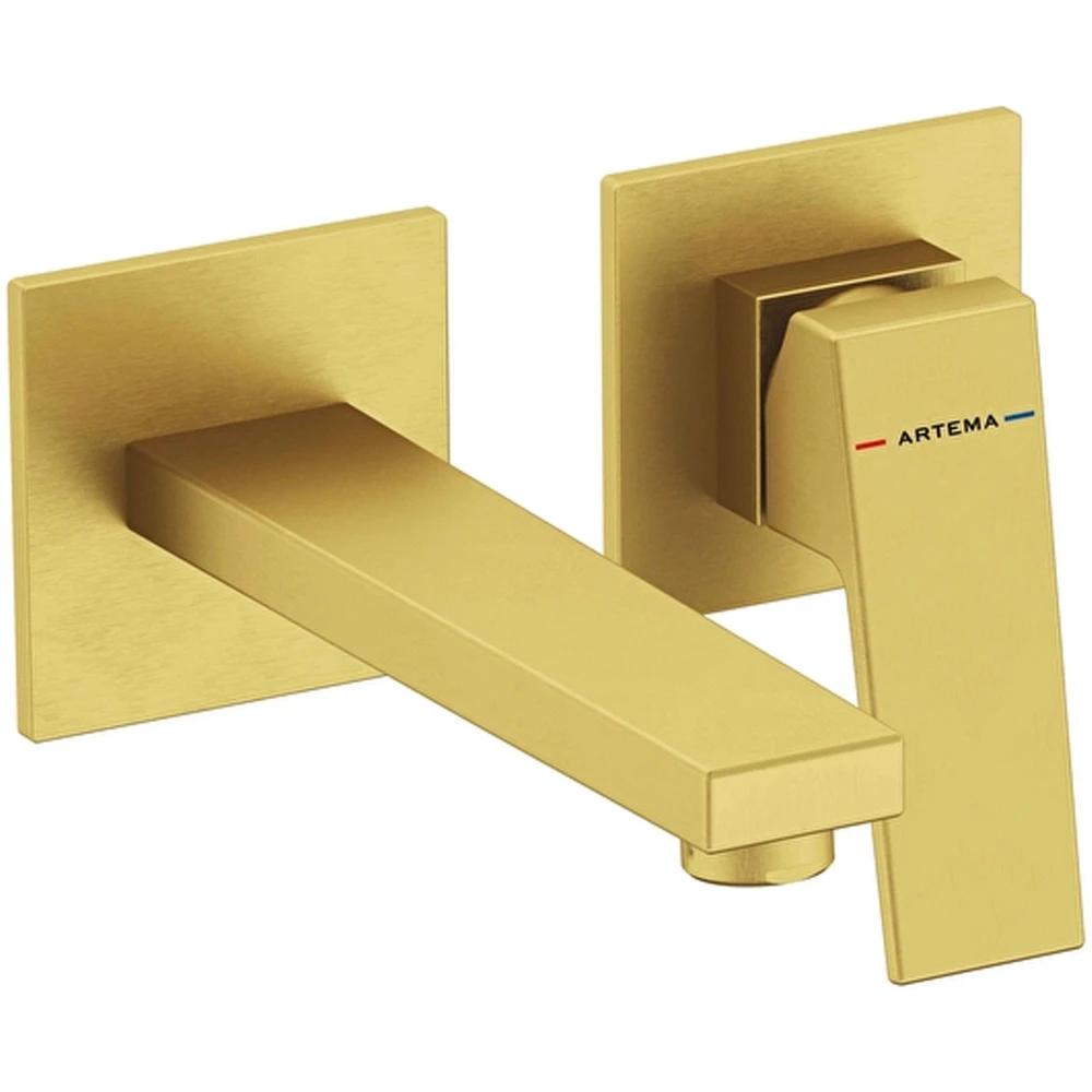 Artema Minimax Square Fırçalı Altın Ankastre Lavabo Bataryası - A4359225 Hemen Al