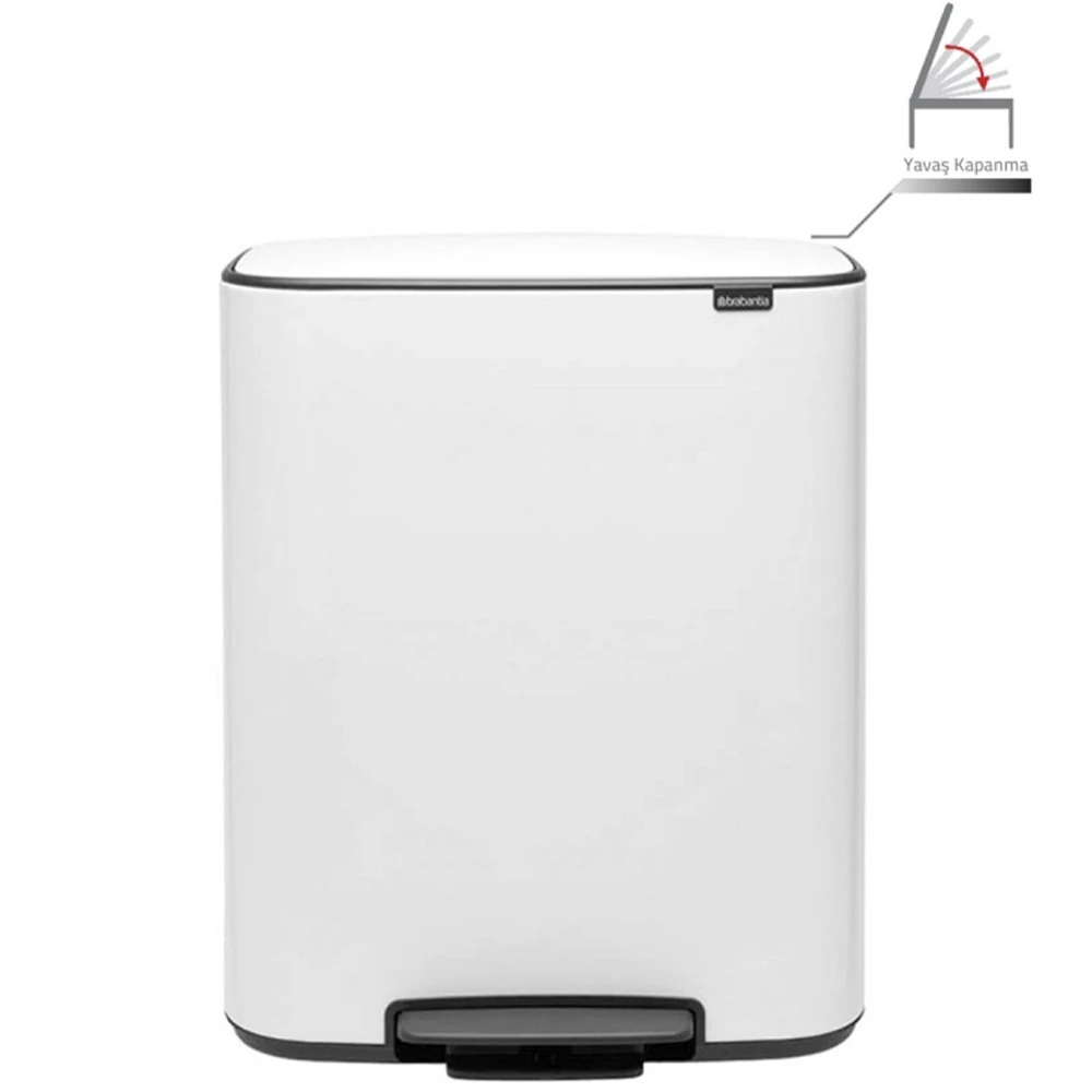 Brabantia Bo 60 Lt Pedallı Beyaz Çöp Kovası - A.2BR.211300 Hemen Al