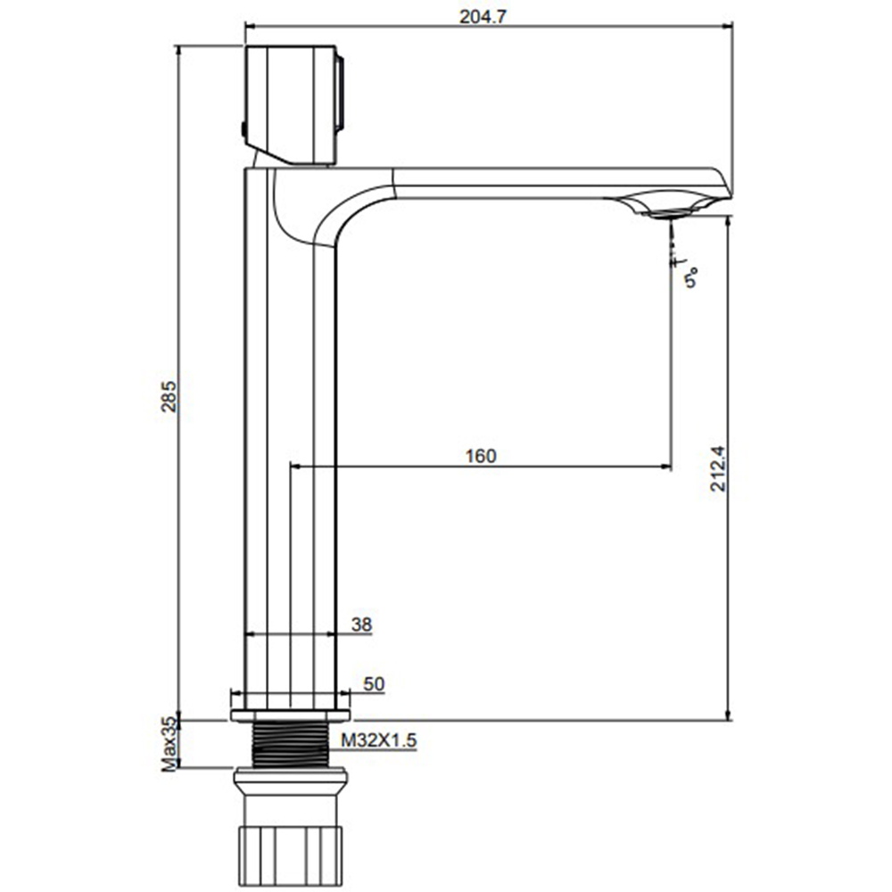 Creavit Alfa Yüksek Lavabo Bataryası - BT.AL6500 Hemen Al