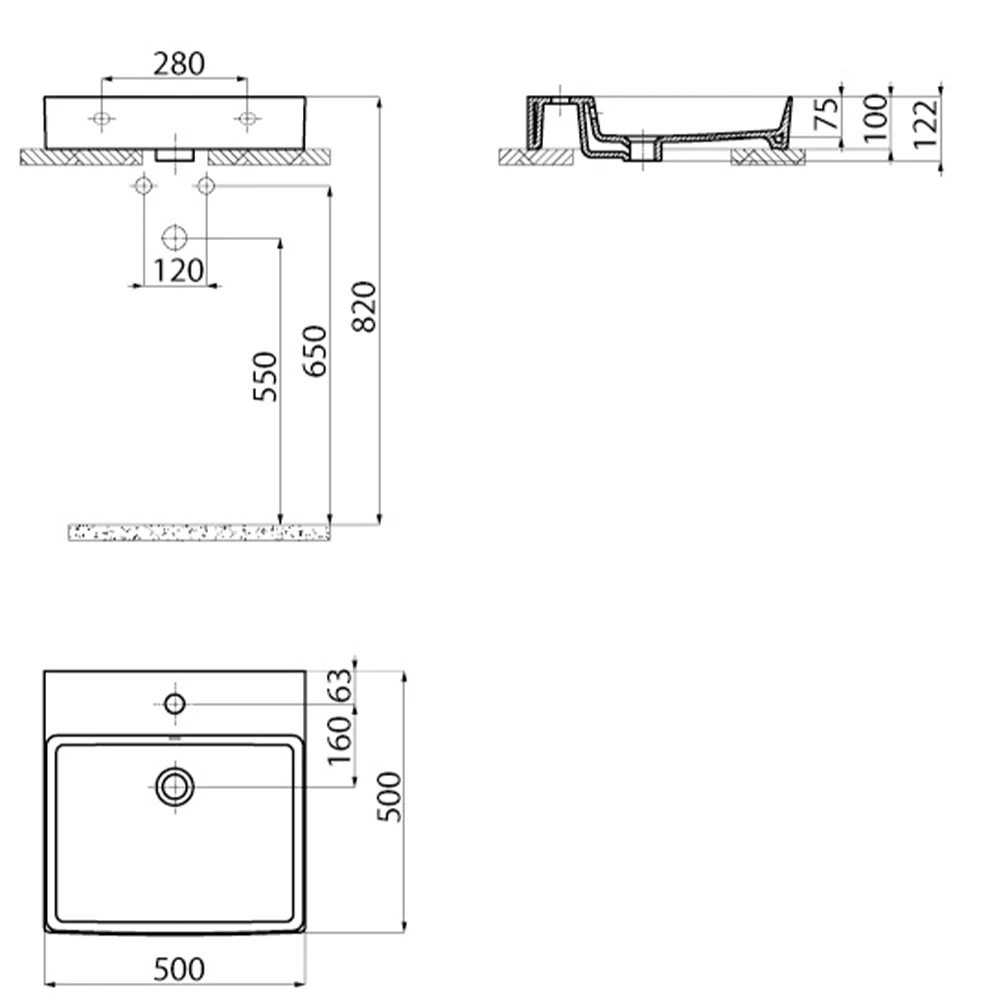 Creavit Volga 50x50 Cm Kare Tezgahüstü Lavabo Hemen Al