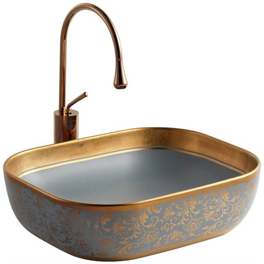 Lena EH-4290MGR Mat Gri Rose Gold Tezgah Üstü Lavabo Hemen Al